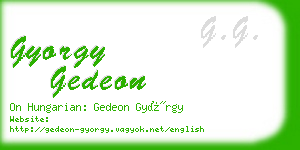 gyorgy gedeon business card